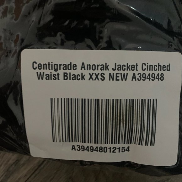 NWT CENTIGRADE ANORAK JACKET CINCHED WAIST BLACK XXS - Picture 11 of 12